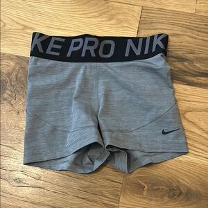 Nike Gray Athletic Shorts Moisture-Wicking Compression